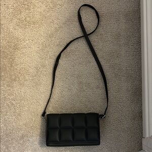 Black Quilted Crossbody Bag